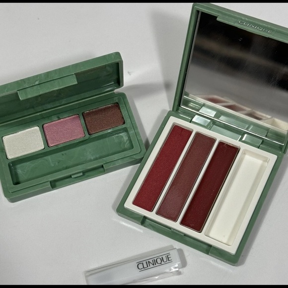 CLINIQUE Lip Palette Rose Spectrum Bamboo Pink Blushing Coral - & Eye Palette - Picture 3 of 5